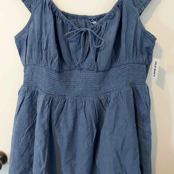 Old Navy Waist-Defined Smocked Mini Dress (Petite) - Picture 6 of 7